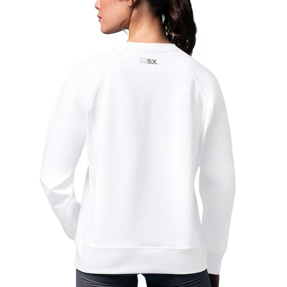 New Jersey Devils MSX by Michael Strahan Women's Millie Raglan Pullover Sweatshirt On Sale