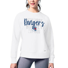 New York Rangers MSX by Michael Strahan Women's Millie Raglan Pullover Sweatshirt On Sale