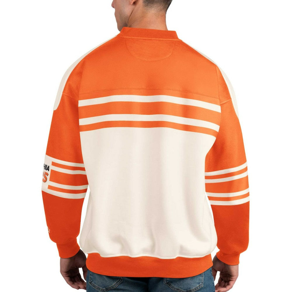 Philadelphia Flyers Starter Defense Fleece Crewneck Pullover Sweatshirt Online