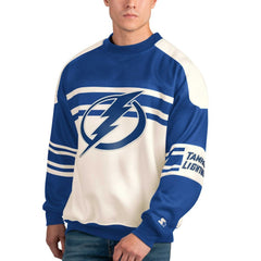 Tampa Bay Lightning Starter Defense Fleece Crewneck Pullover Sweatshirt Sale