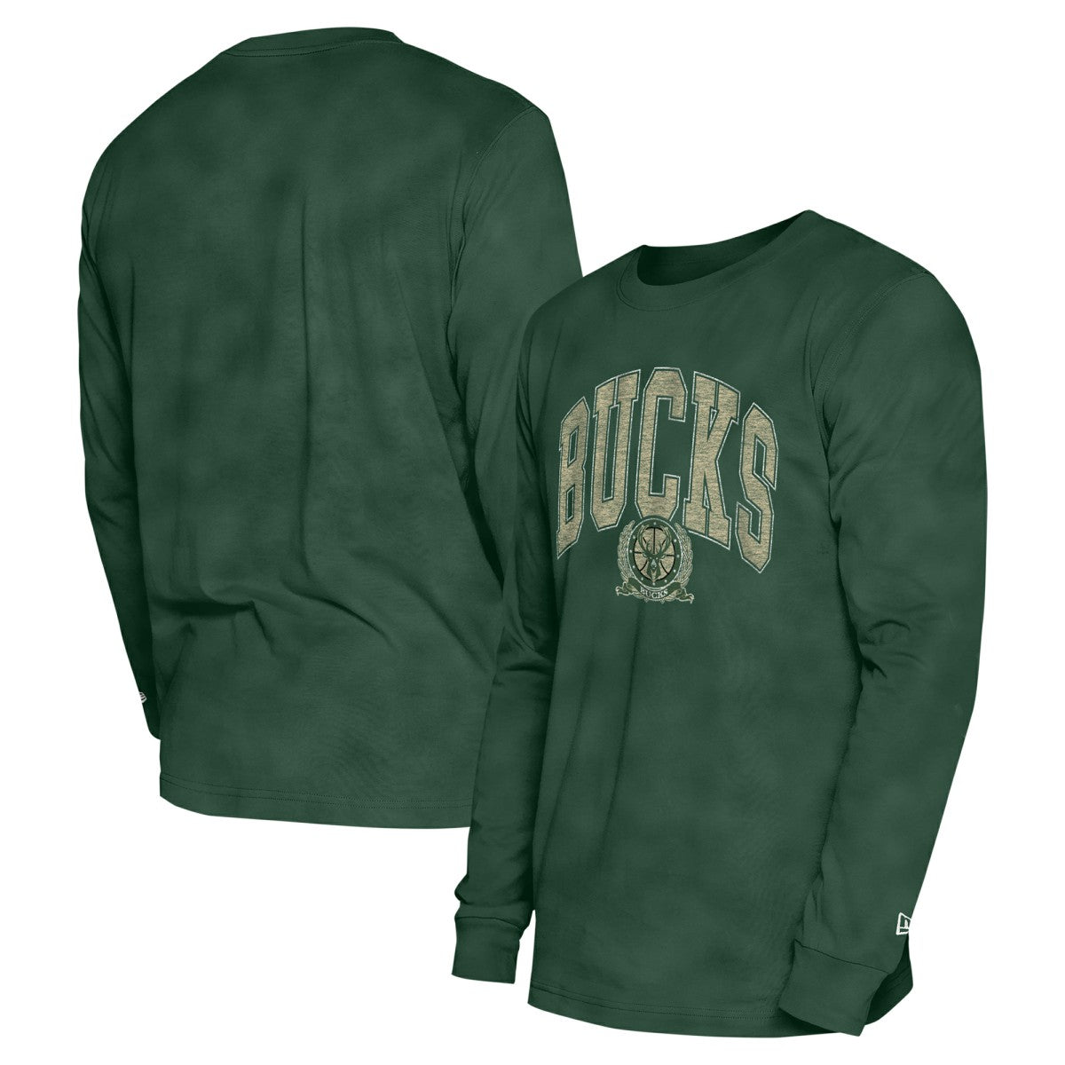 Milwaukee Bucks Unisex Oversized Essentials Enzyme Wash Long Sleeve T-Shirt For Sale