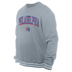 Philadelphia 76ers Chenille Cross Over Pullover Sweatshirt For Sale