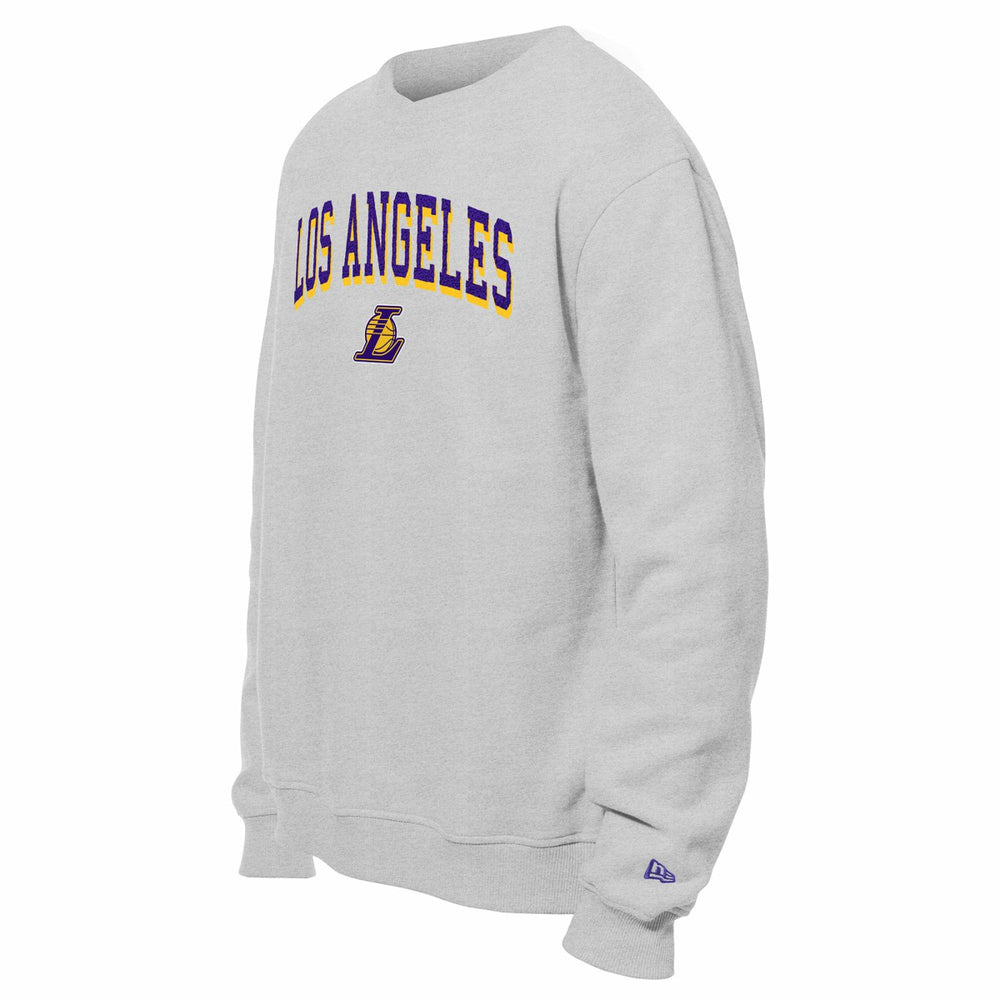 Los Angeles Lakers Chenille Cross Over Pullover Sweatshirt New