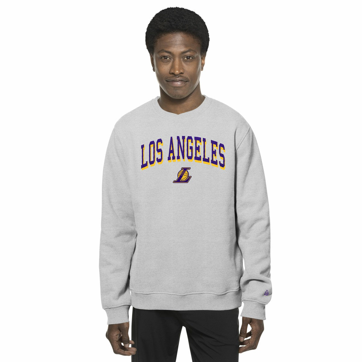 Los Angeles Lakers Chenille Cross Over Pullover Sweatshirt New