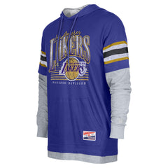 Los Angeles Lakers Layered Long Sleeve Hoodie T-Shirt New