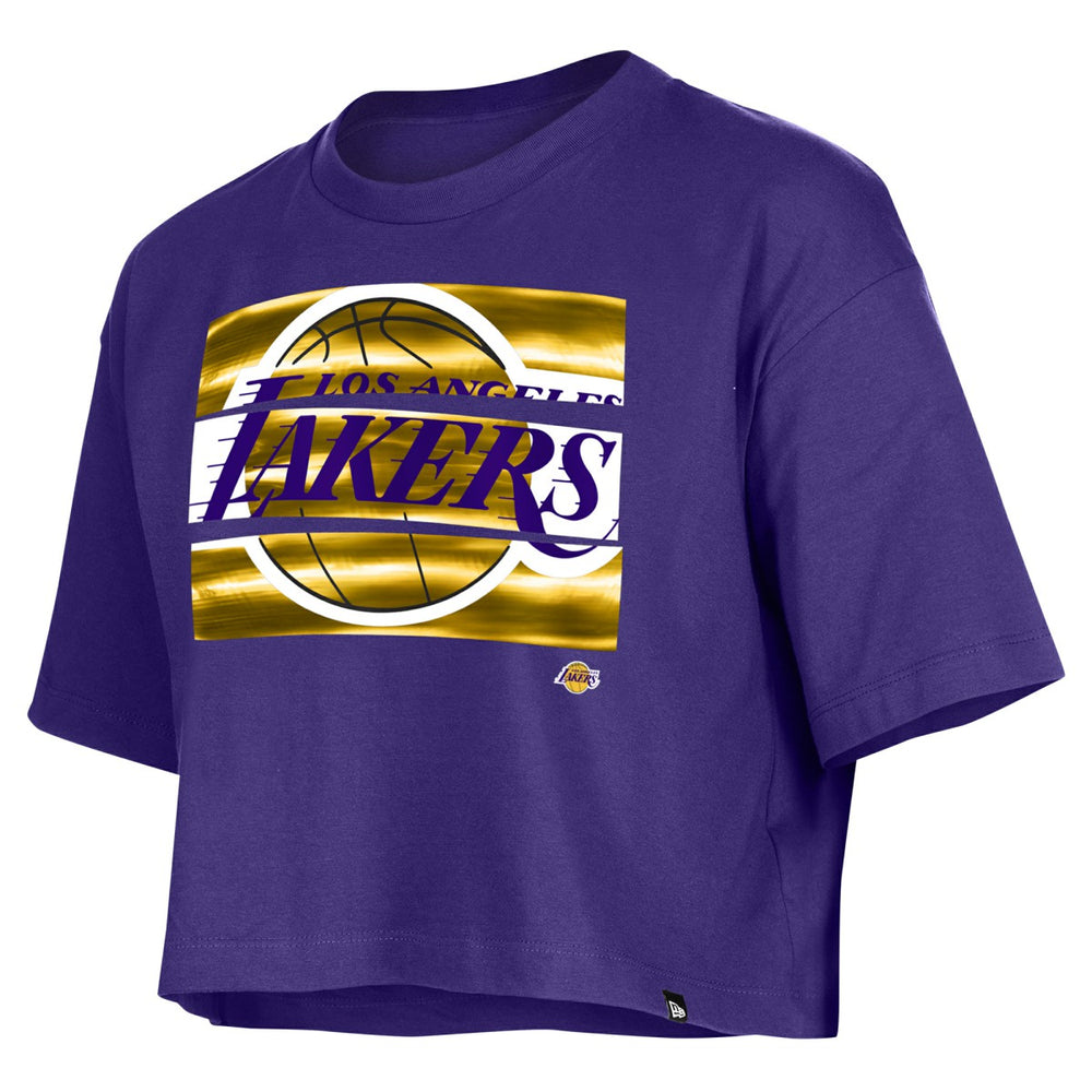 Los Angeles Lakers Women's Oversized Boxy Crop T-Shirt Discount