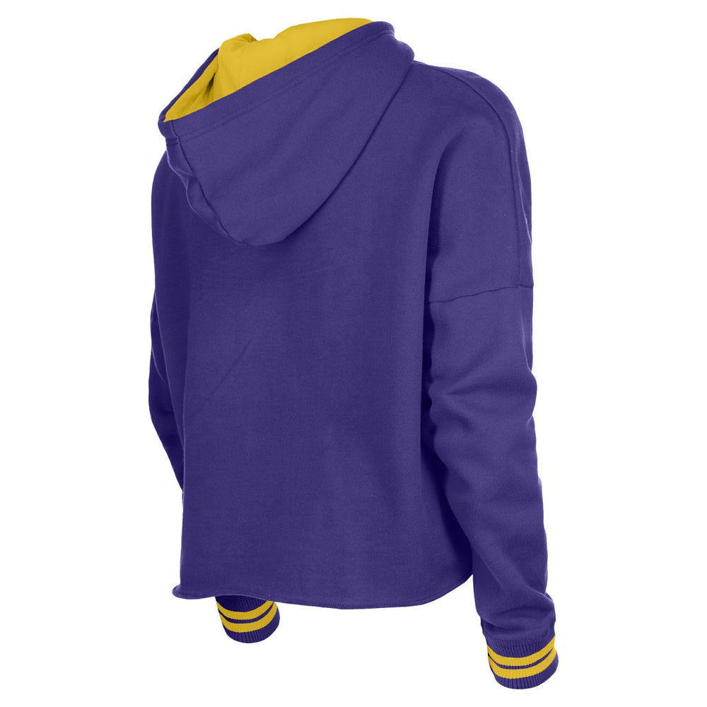 Los Angeles Lakers Women's Boxy Raw Edge Pullover Hoodie For Sale