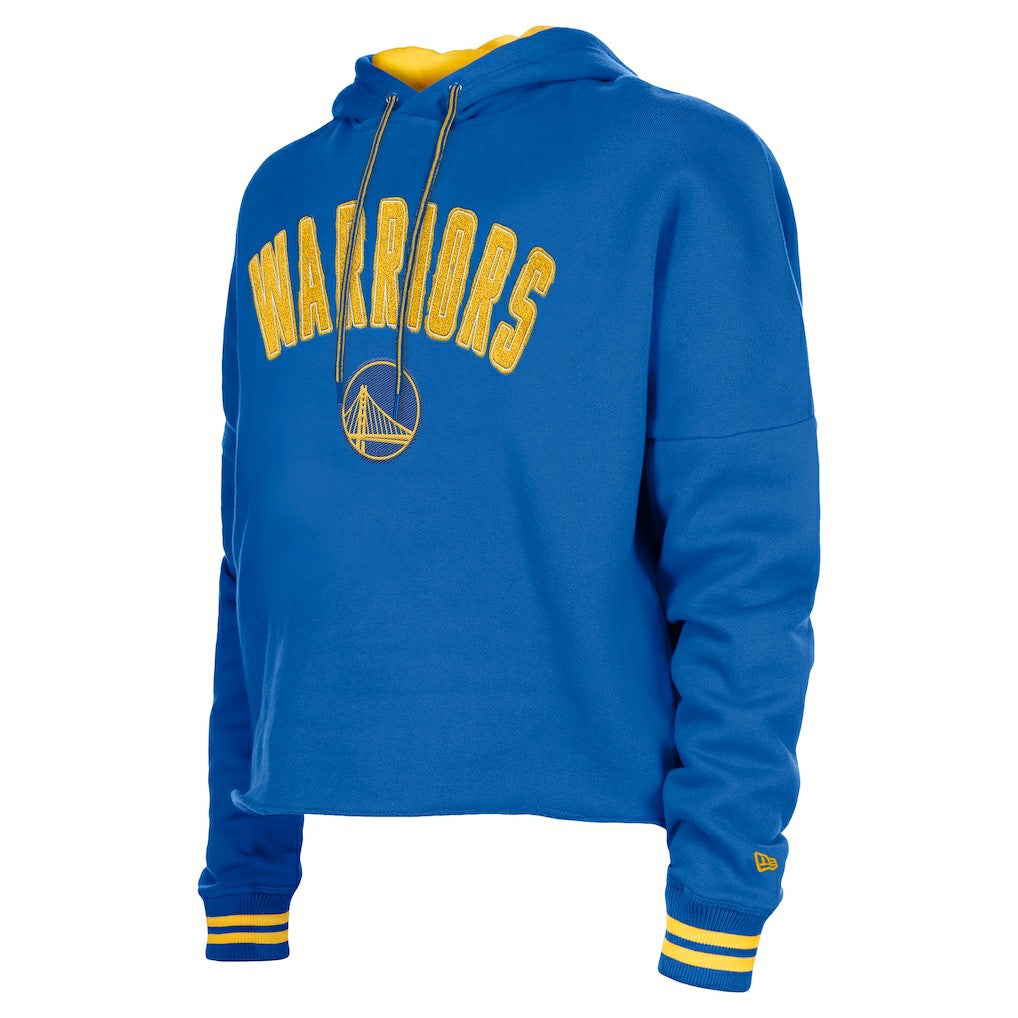Golden State Warriors Women's Boxy Raw Edge Pullover Hoodie sale Online