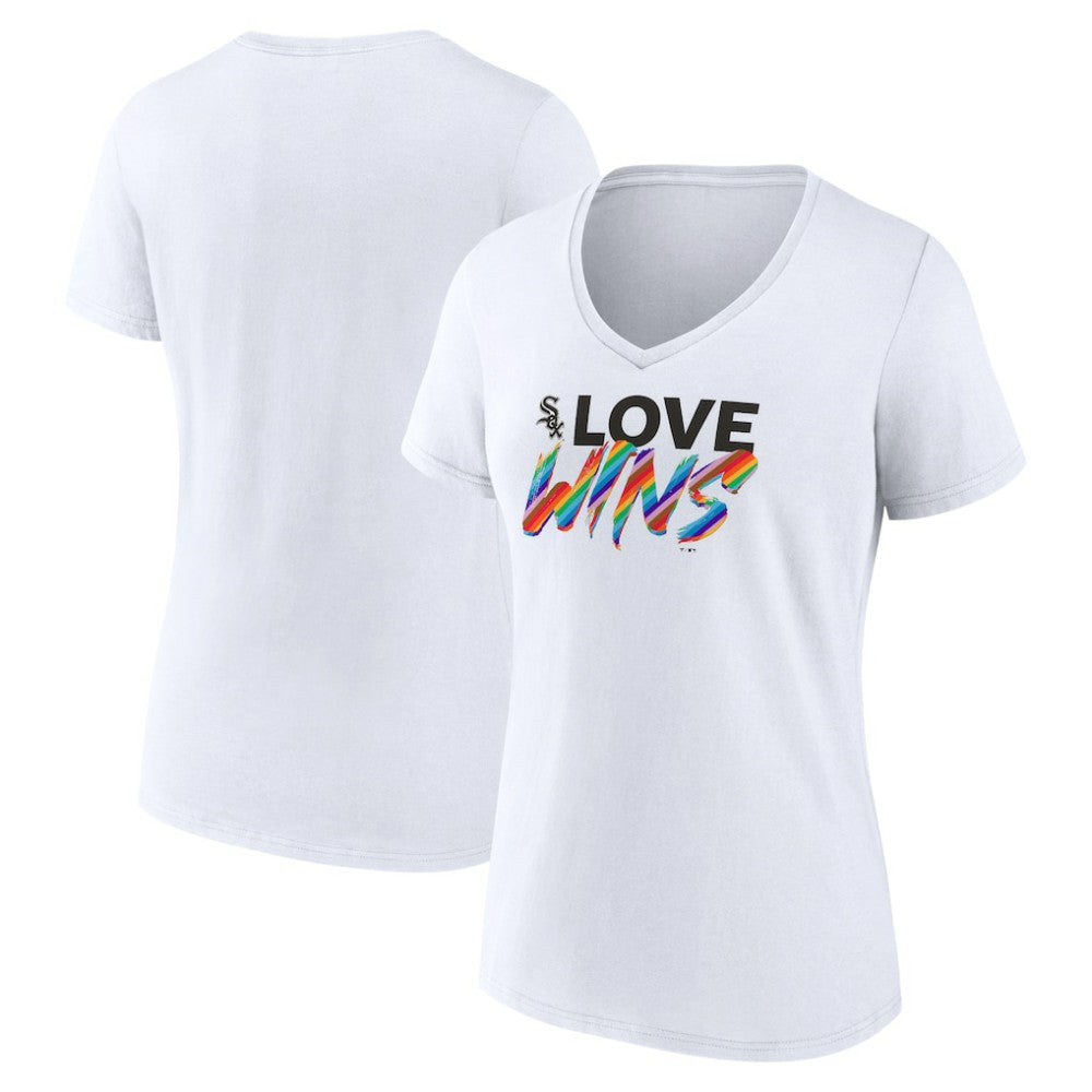 Chicago White Sox Women's Love Wins V-Neck T-Shirt | MLB US