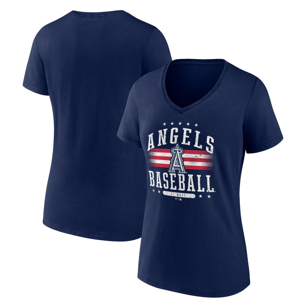Los Angeles Angels Women's Americana Team V-Neck T-Shirt | MLB US