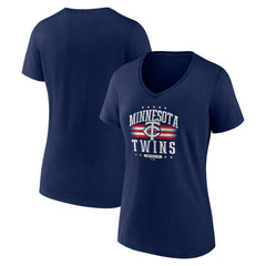 Minnesota Twins Women's Americana Team V-Neck T-Shirt | MLB For sale