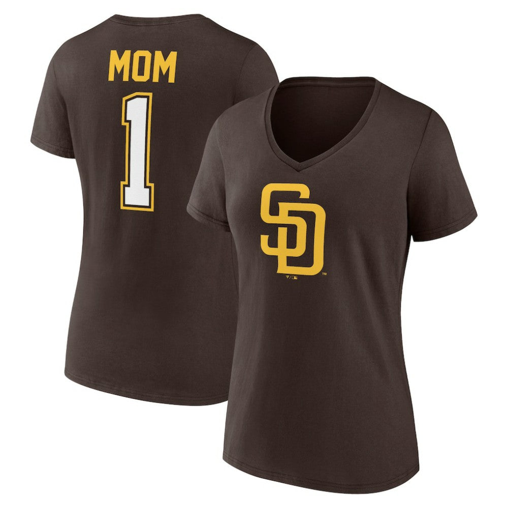 San Diego Padres Women's Mother's Day #1 Mom V-Neck T-Shirt | MLB Online