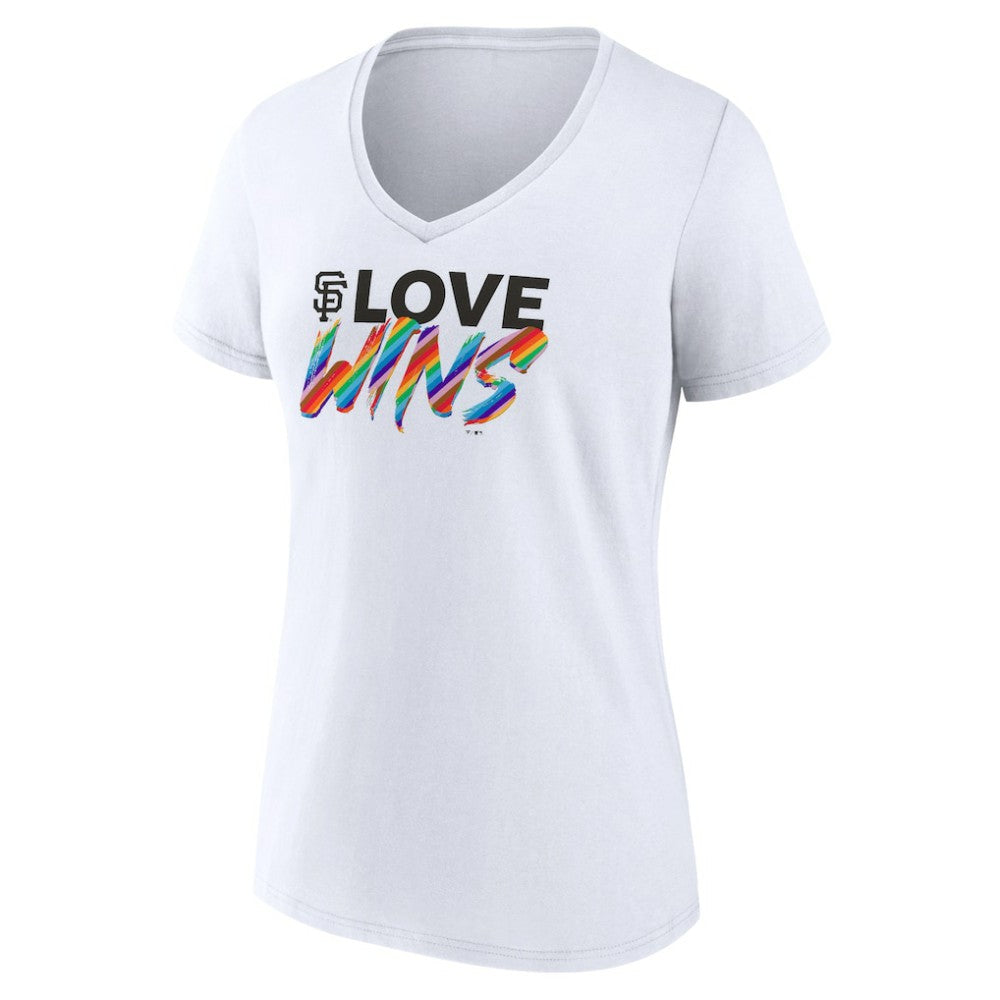 San Francisco Giants Women's Love Wins V-Neck T-Shirt | MLB Shop