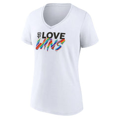San Francisco Giants Women's Love Wins V-Neck T-Shirt | MLB Shop