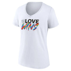 Washington Nationals Women's Love Wins V-Neck T-Shirt | MLB Sale