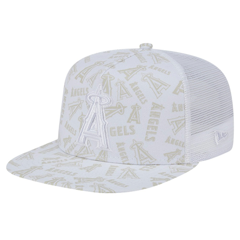 Los Angeles Angels New Era Logo Dunes A-Frame Trucker 9FIFTY Snapback Hat | MLB New