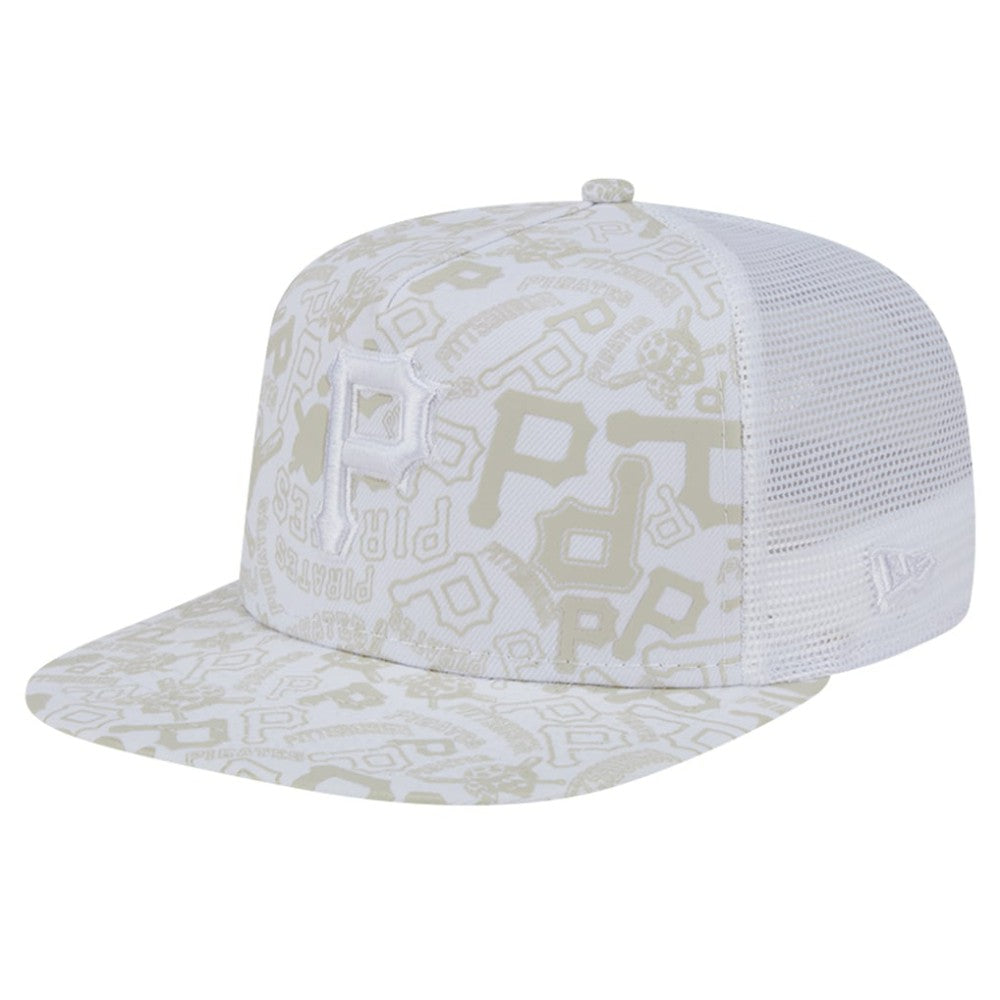 Pittsburgh Pirates New Era Logo Dunes A-Frame Trucker 9FIFTY Snapback Hat | MLB Sale