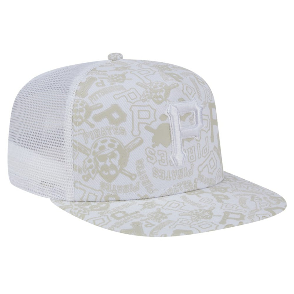 Pittsburgh Pirates New Era Logo Dunes A-Frame Trucker 9FIFTY Snapback Hat | MLB Sale