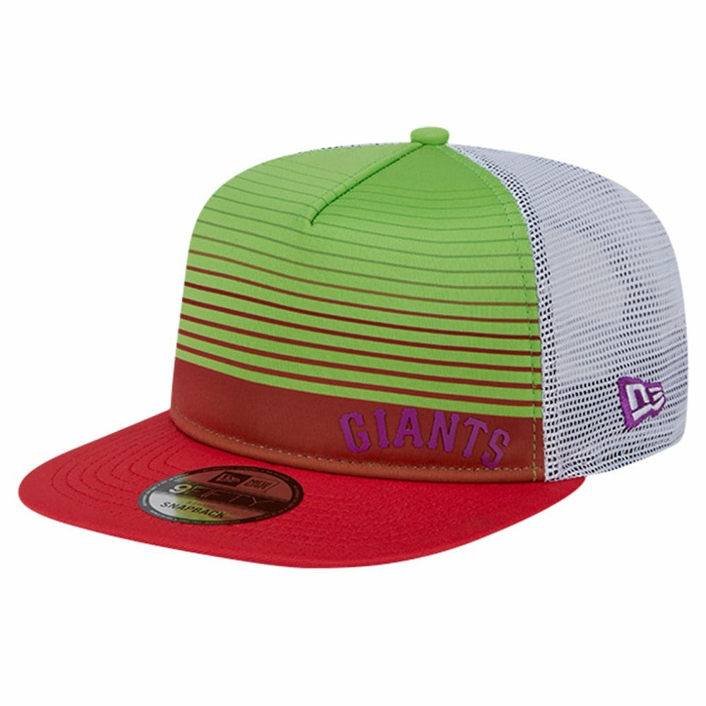 San Francisco Giants New Era Neon Horizon A-Frame Trucker 9FIFTY Snapback Hat | MLB Discount
