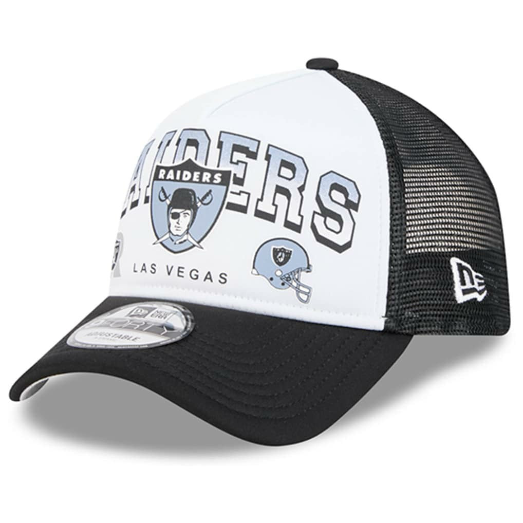 Las Vegas Raiders New Era Retro Wordmark A-Frame 9FORTY Adjustable Hat