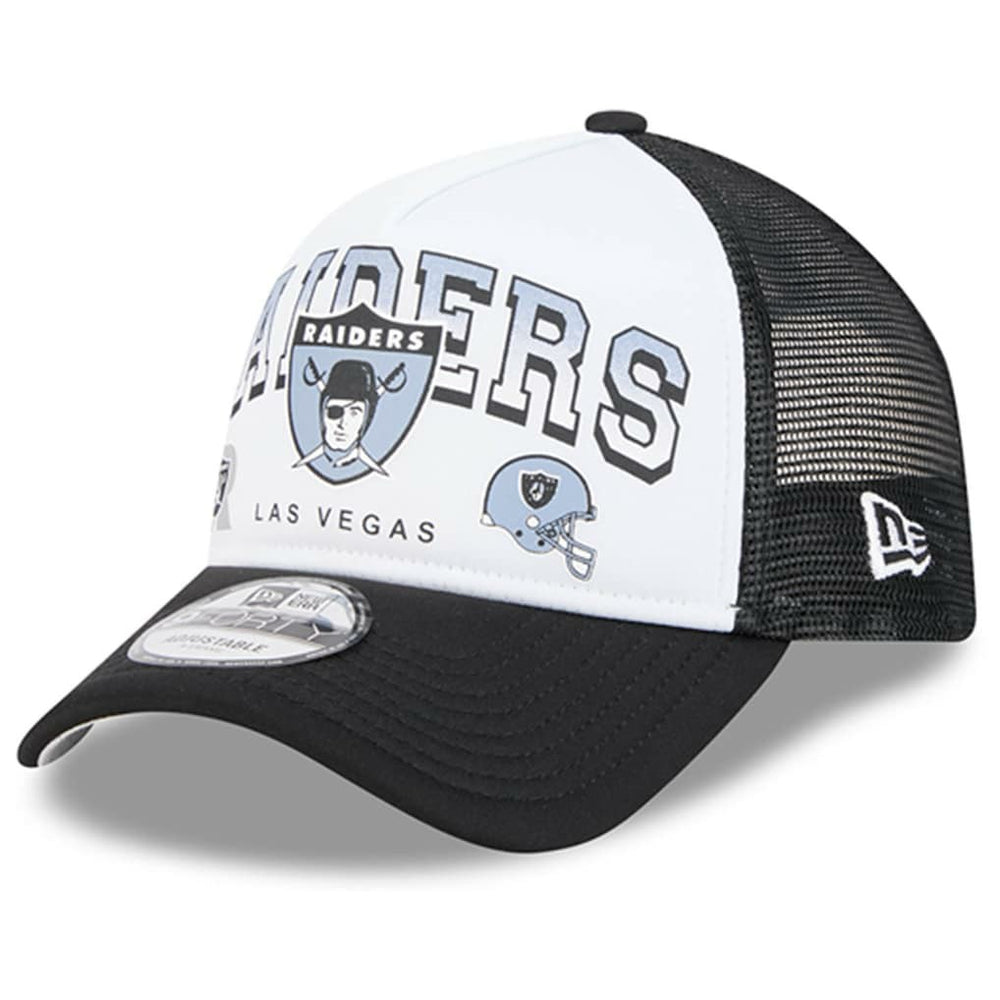 Las Vegas Raiders New Era Retro Wordmark A-Frame 9FORTY Adjustable Hat