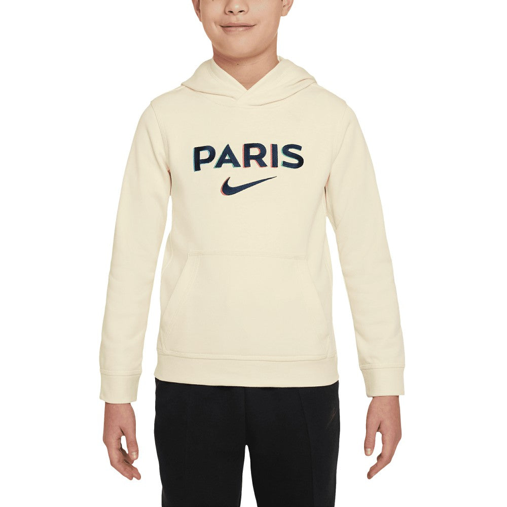 Paris Saint-Germain Youth Club Pullover Hoodie Cream - Nike