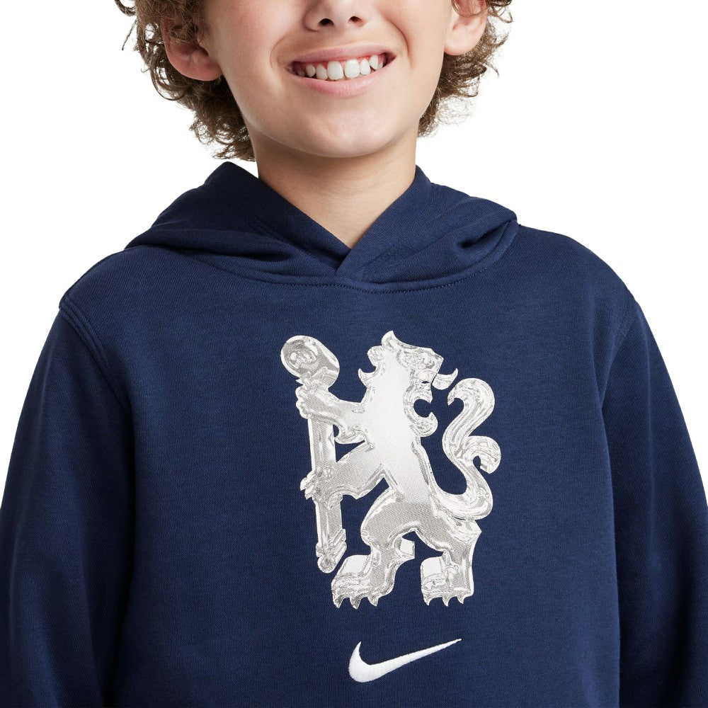 Chelsea Youth Club Pullover Hoodie Navy - Nike