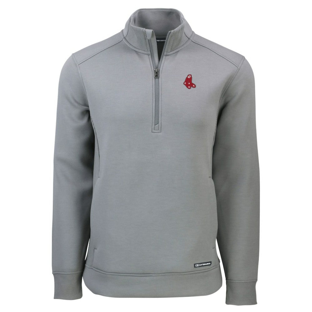 Boston Red Sox Cutter & Buck Cooperstown Collection Roam Eco Recycled Quarter-Zip Pullover | MLB For sale