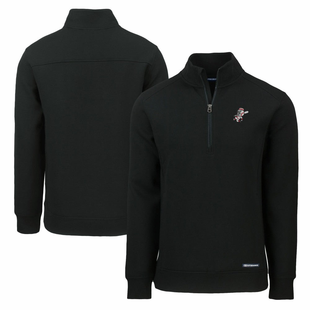 Cincinnati Reds Cutter & Buck Cooperstown Collection Roam Eco Recycled Quarter-Zip Pullover | MLB New