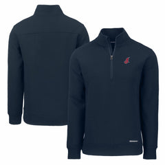 Cleveland Guardians Cutter & Buck Cooperstown Collection Roam Eco Recycled Quarter-Zip Pullover | MLB For sale