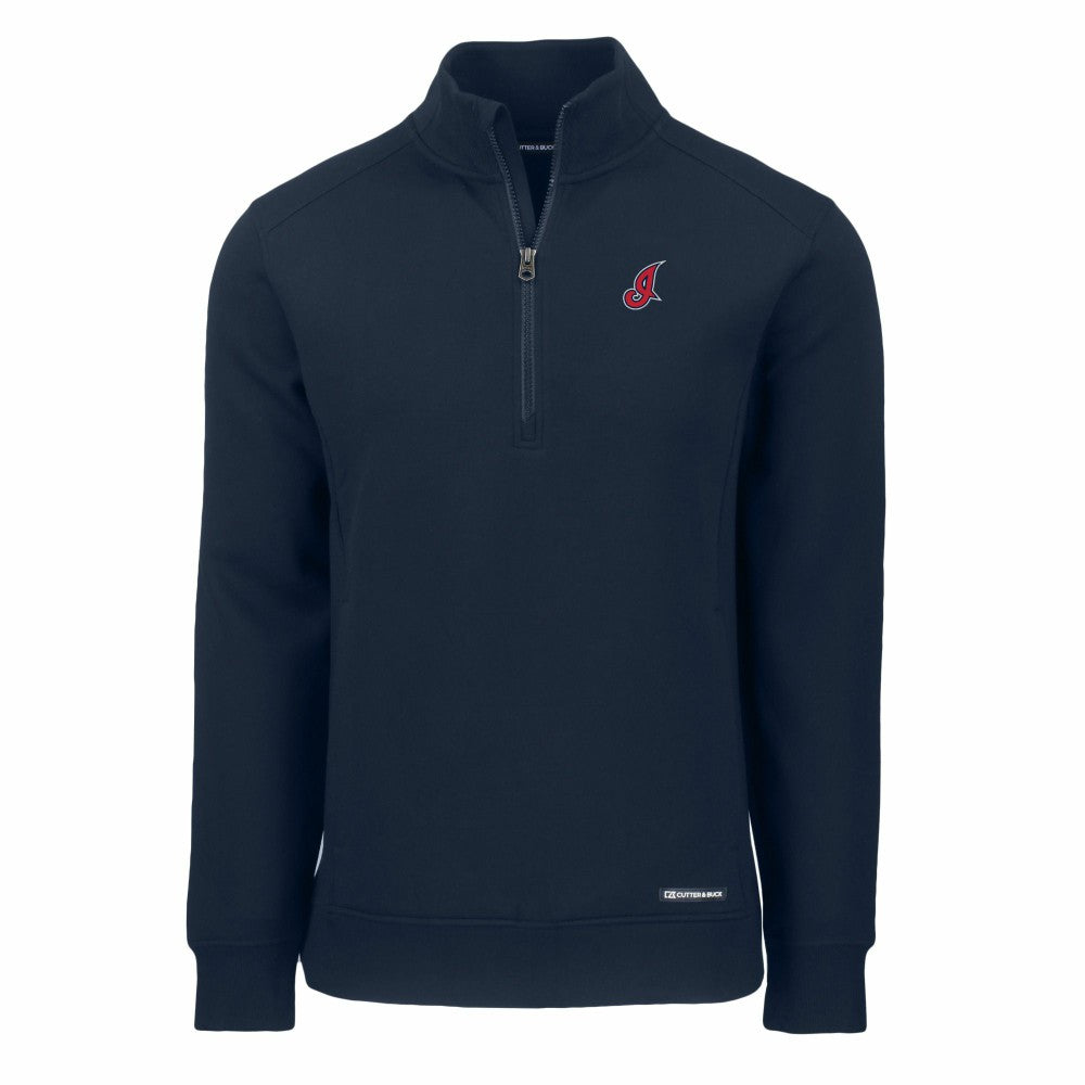 Cleveland Guardians Cutter & Buck Cooperstown Collection Roam Eco Recycled Quarter-Zip Pullover | MLB For sale