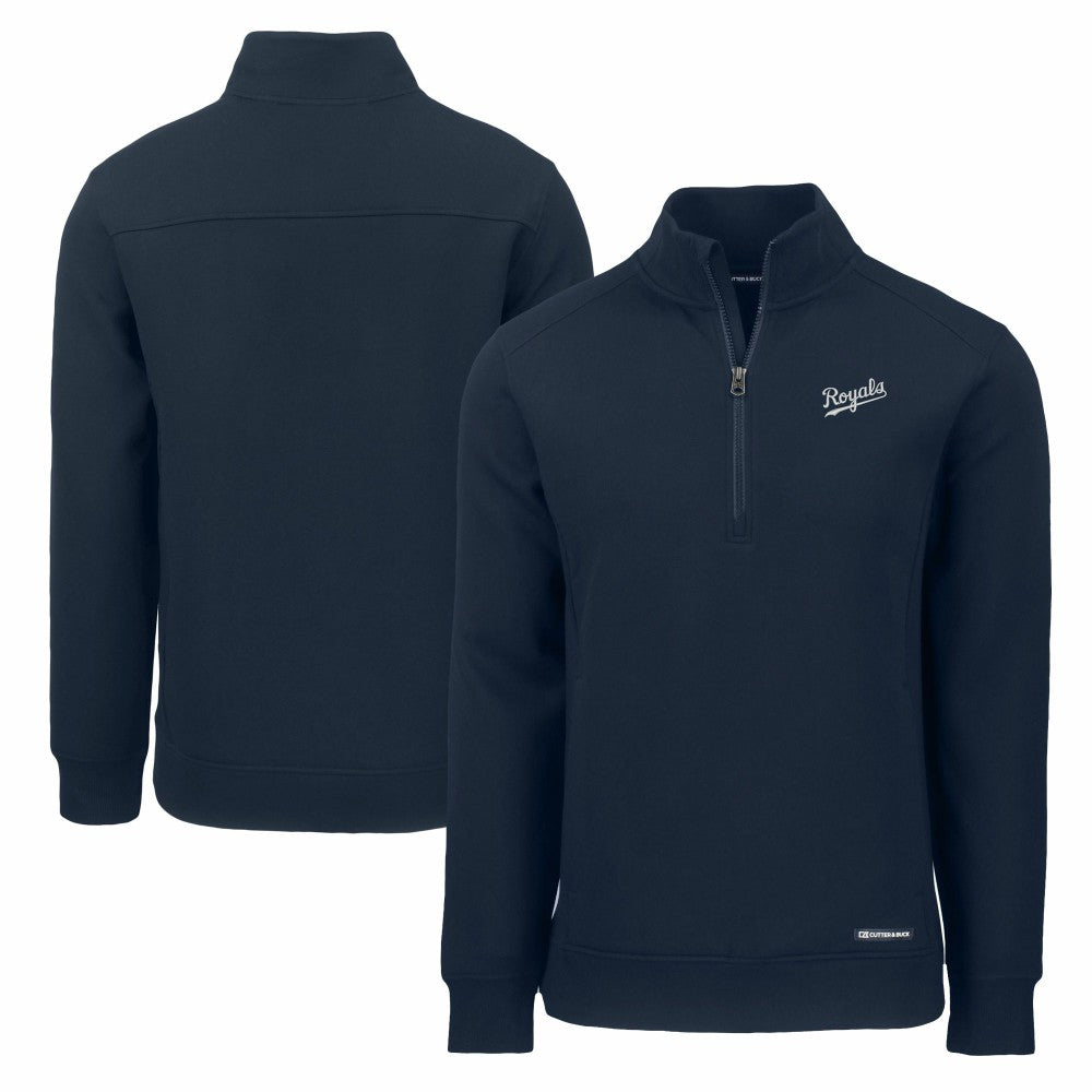 Kansas City Royals Cutter & Buck Cooperstown Collection Roam Eco Recycled Quarter-Zip Pullover | MLB Sale