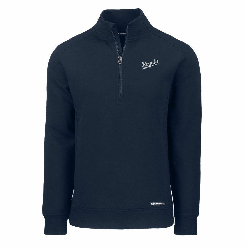 Kansas City Royals Cutter & Buck Cooperstown Collection Roam Eco Recycled Quarter-Zip Pullover | MLB Sale