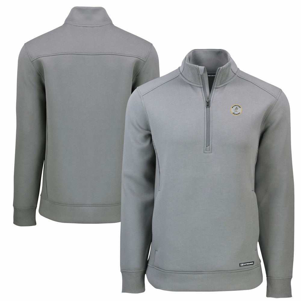 Milwaukee Brewers Cutter & Buck Cooperstown Collection Roam Eco Recycled Quarter-Zip Pullover | MLB US