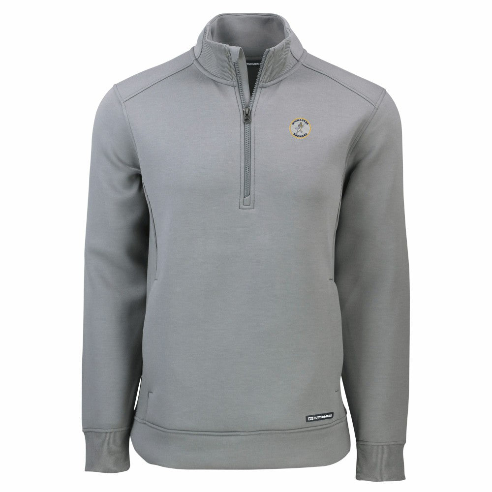 Milwaukee Brewers Cutter & Buck Cooperstown Collection Roam Eco Recycled Quarter-Zip Pullover | MLB US