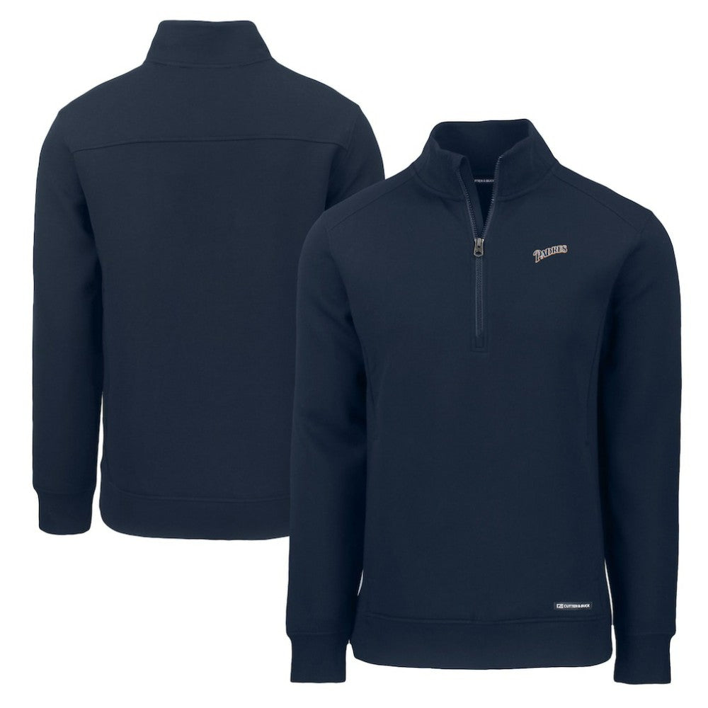 San Diego Padres Cutter & Buck Cooperstown Collection Roam Eco Recycled Quarter-Zip Pullover | MLB Online