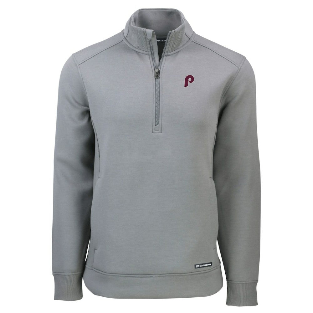 Philadelphia Phillies Cutter & Buck Cooperstown Collection Roam Eco Recycled Quarter-Zip Pullover | MLB Shop