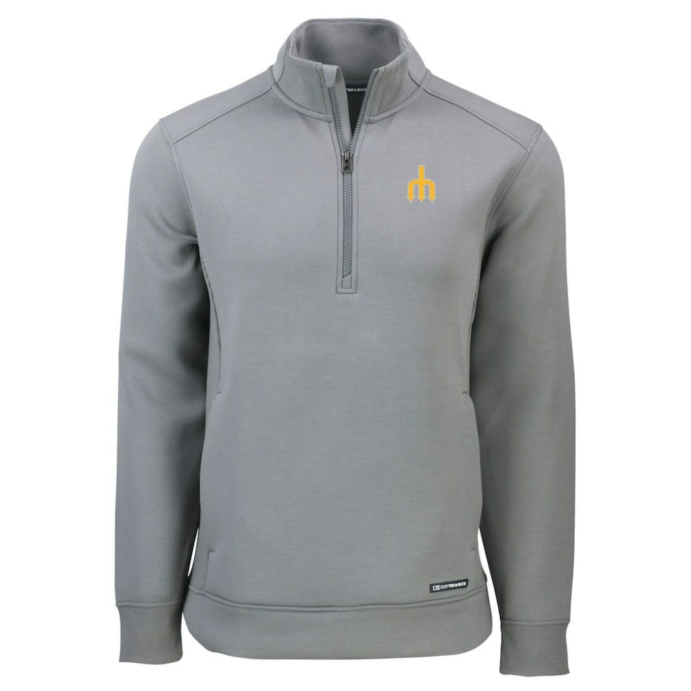 Seattle Mariners Cutter & Buck Cooperstown Collection Roam Eco Recycled Quarter-Zip Pullover | MLB On Sale