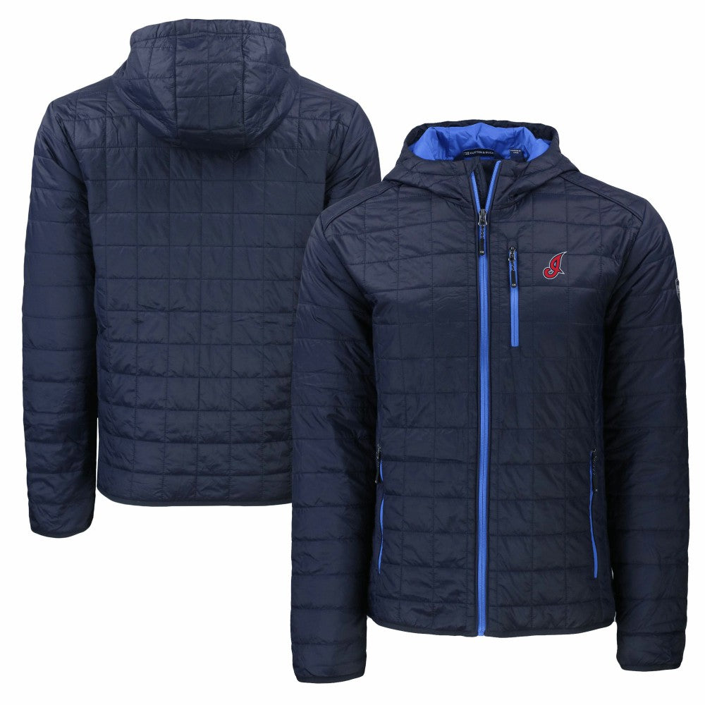 Cleveland Guardians Cutter & Buck Cooperstown Collection Rainier Primaloft Eco Full-Zip Hooded Jacket | MLB On Sale