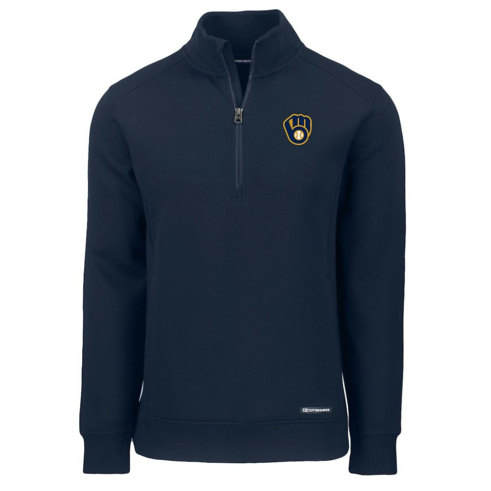 Milwaukee Brewers Cutter & Buck Roam Eco Recycled Quarter-Zip Pullover | MLB Sale