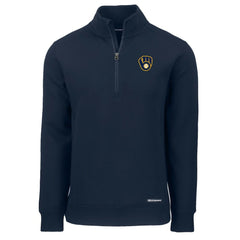 Milwaukee Brewers Cutter & Buck Roam Eco Recycled Quarter-Zip Pullover | MLB Sale