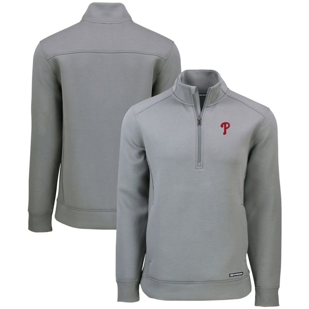Philadelphia Phillies Cutter & Buck Roam Eco Recycled Quarter-Zip Pullover | MLB New