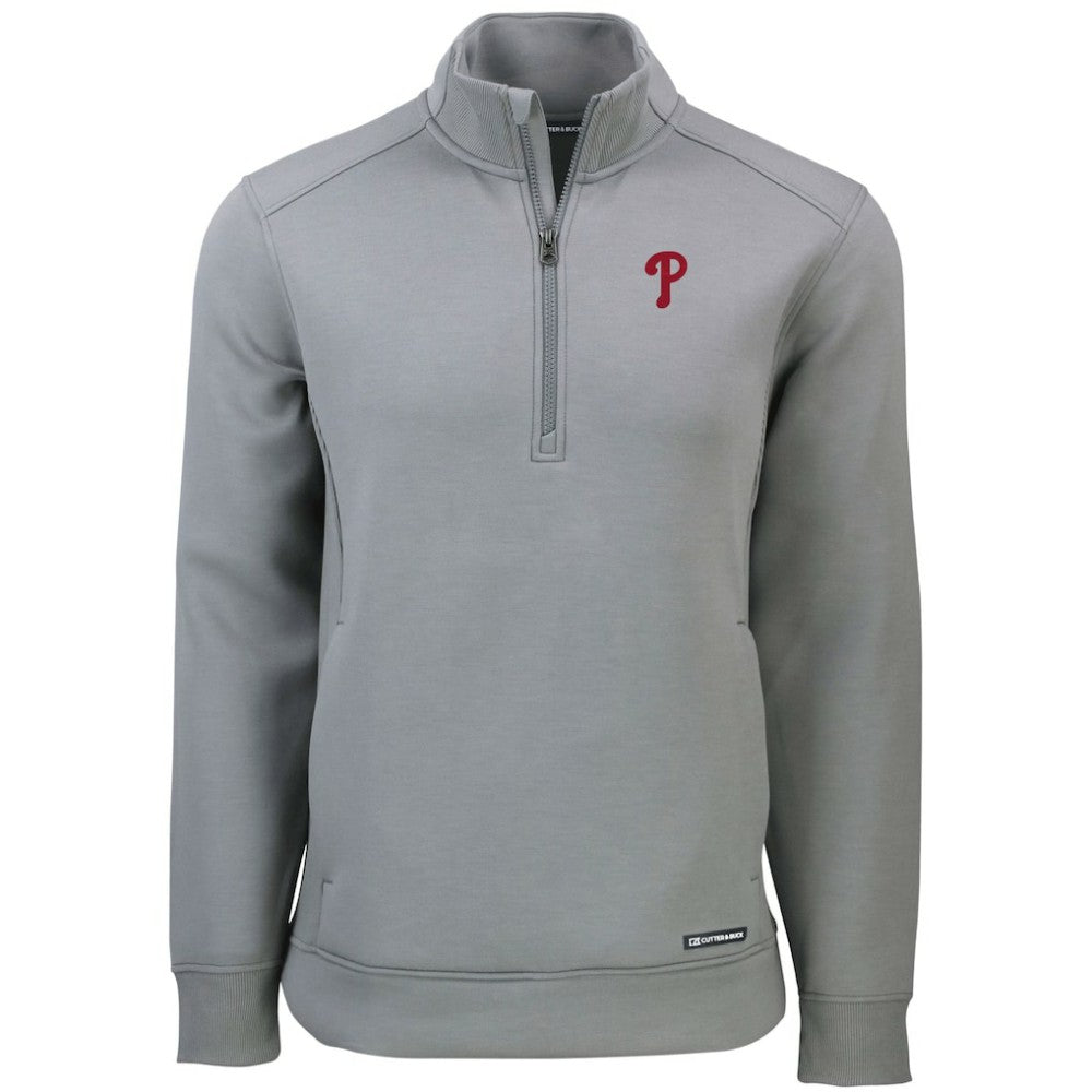 Philadelphia Phillies Cutter & Buck Roam Eco Recycled Quarter-Zip Pullover | MLB New