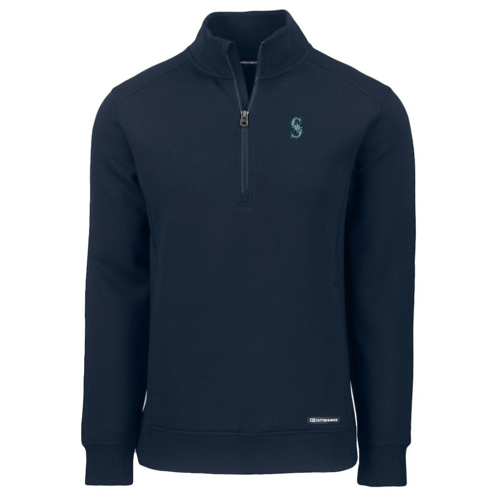 Seattle Mariners Cutter & Buck Roam Eco Recycled Quarter-Zip Pullover | MLB Sale