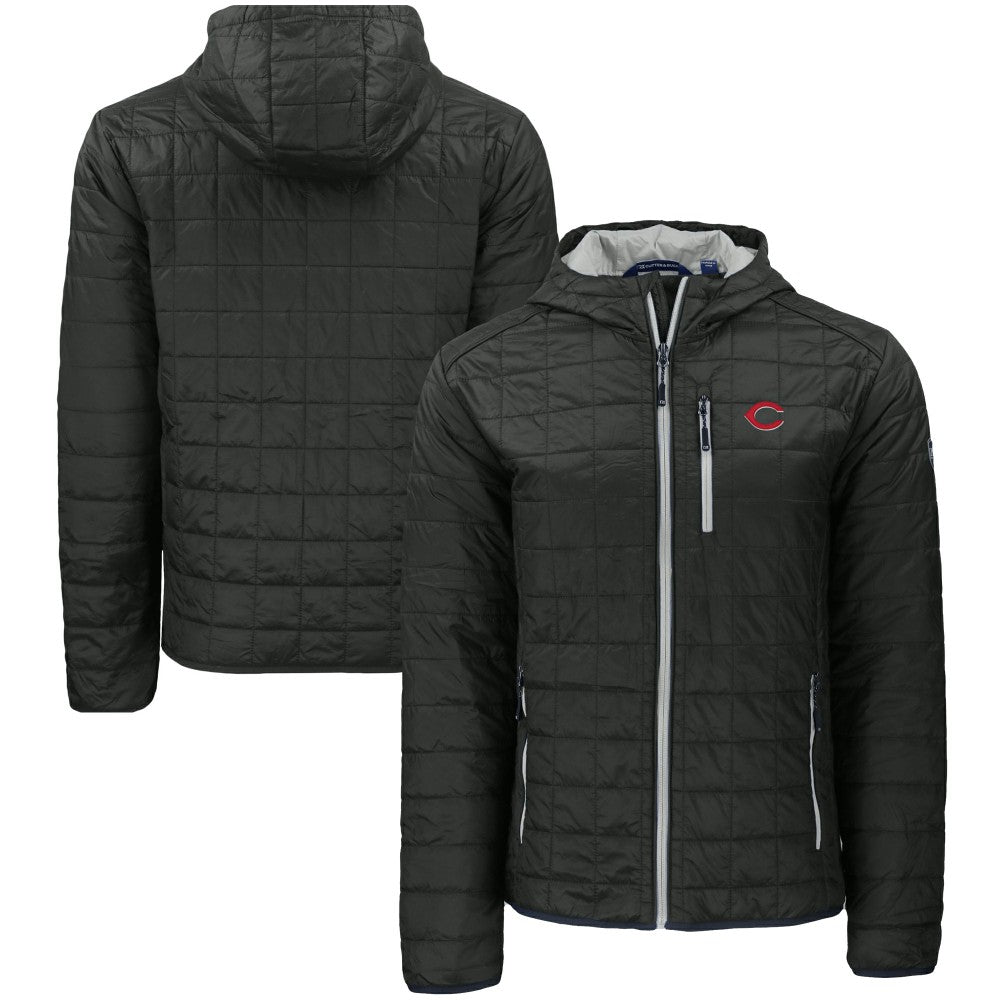 Cincinnati Reds Cutter & Buck Rainier Primaloft Eco Full-Zip Hooded Jacket | MLB For sale