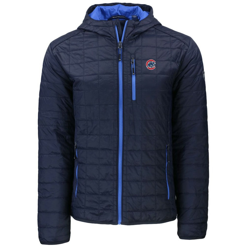 Chicago Cubs Cutter & Buck Rainier Primaloft Eco Full-Zip Hooded Jacket | MLB US