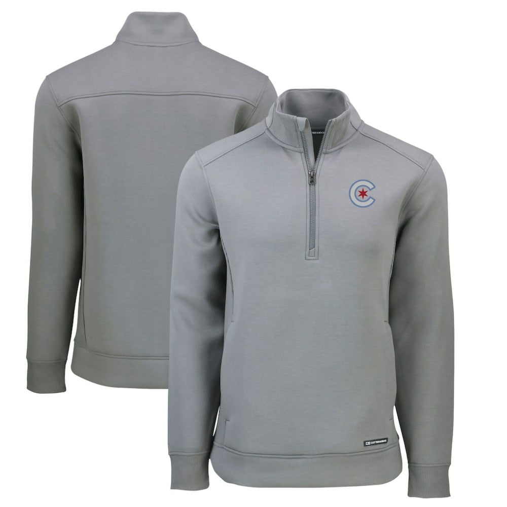 Chicago Cubs Cutter & Buck City Connect Roam Eco Recycled Quarter-Zip Pullover | MLB Shop