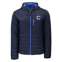 Chicago Cubs Cutter & Buck City Connect Rainier Primaloft Eco Full-Zip Hooded Jacket | MLB New