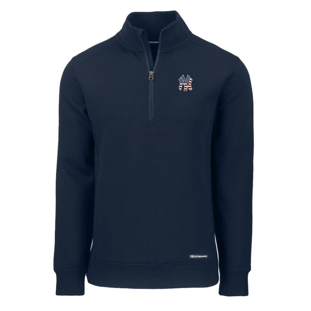 New York Yankees Cutter & Buck Americana Roam Eco Recycled Quarter-Zip Sweatshirt | MLB Near me