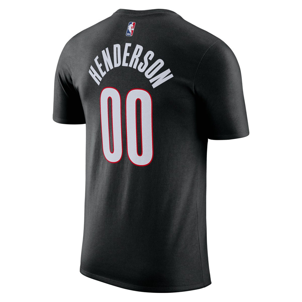 Scoot Henderson Portland Trail Blazers Icon Edition Name & Number T-Shirt New